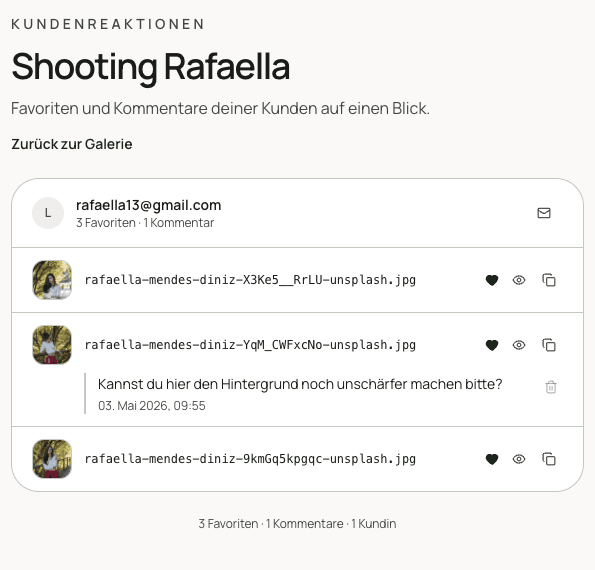 Kein Hin-und-Her per Mail mehr.
